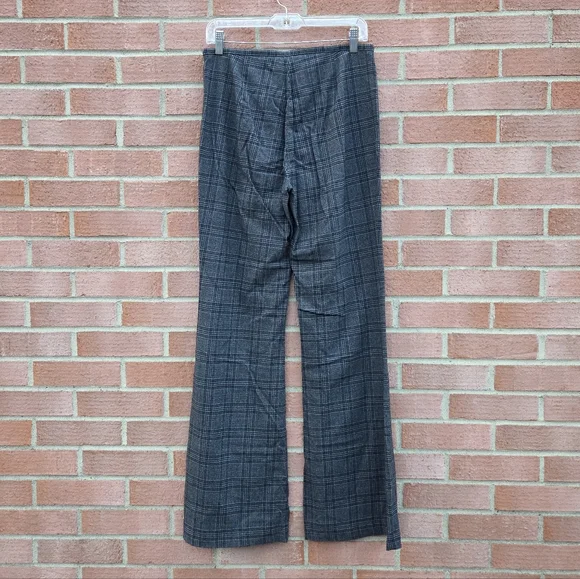 Michael Kors Collection Lyndon plaid Stretch Wool Flannel flared pants Size 6 - Picture 6 of 8